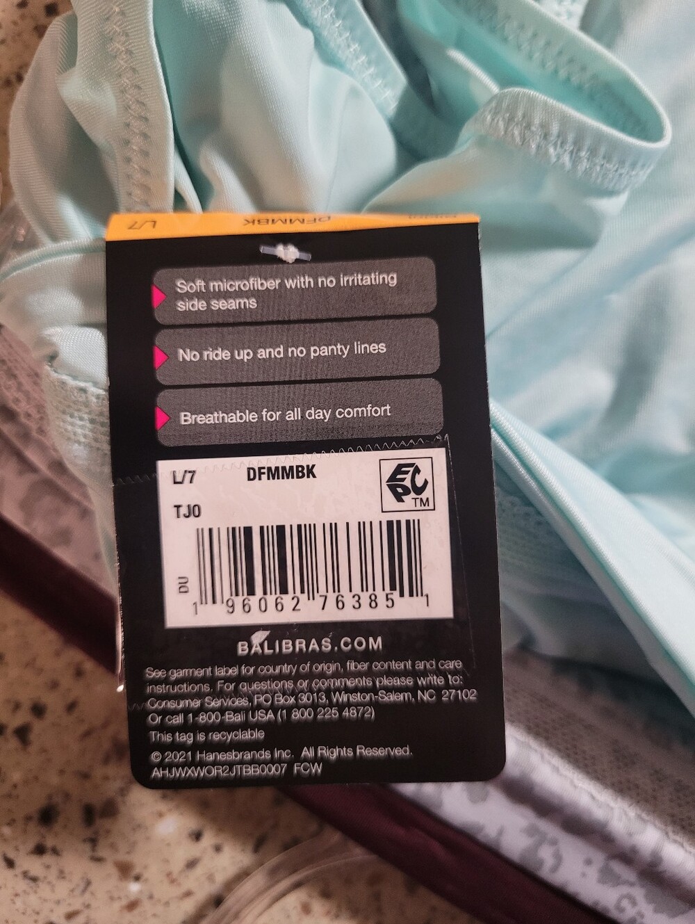 3-Pack BALI Womens Size Large/7 One Smooth U Bikini Panties Underwear Super Soft - Picture 10 of 10